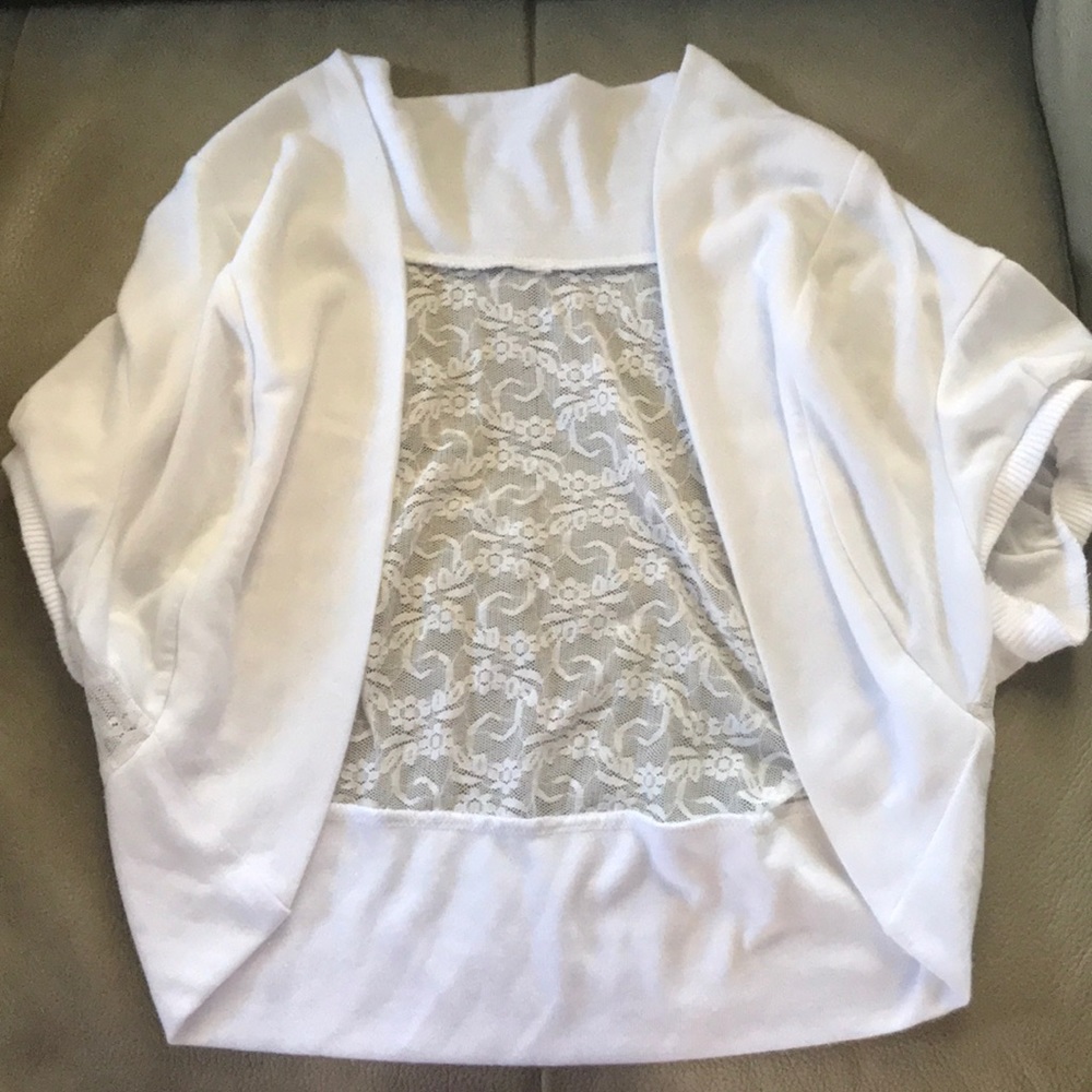 White lace sweater